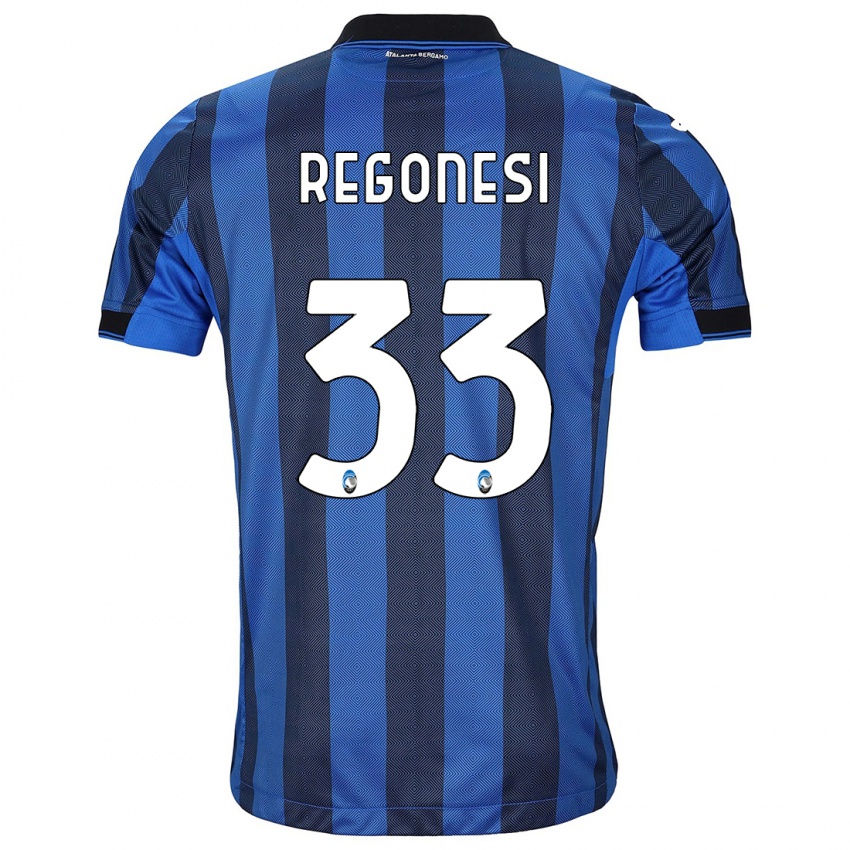 Heren Iacopo Regonesi #33 Zwart Blauw Thuisshirt Thuistenue 2023/24 T-Shirt België