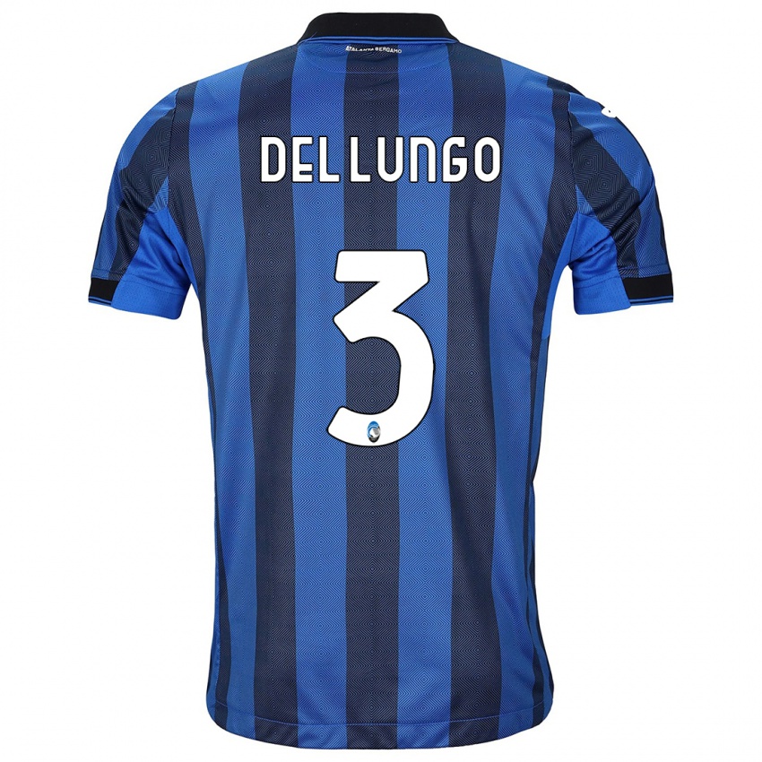 Herren Tommaso Del Lungo #3 Schwarz Blau Heimtrikot Trikot 2023/24 T-Shirt Belgien