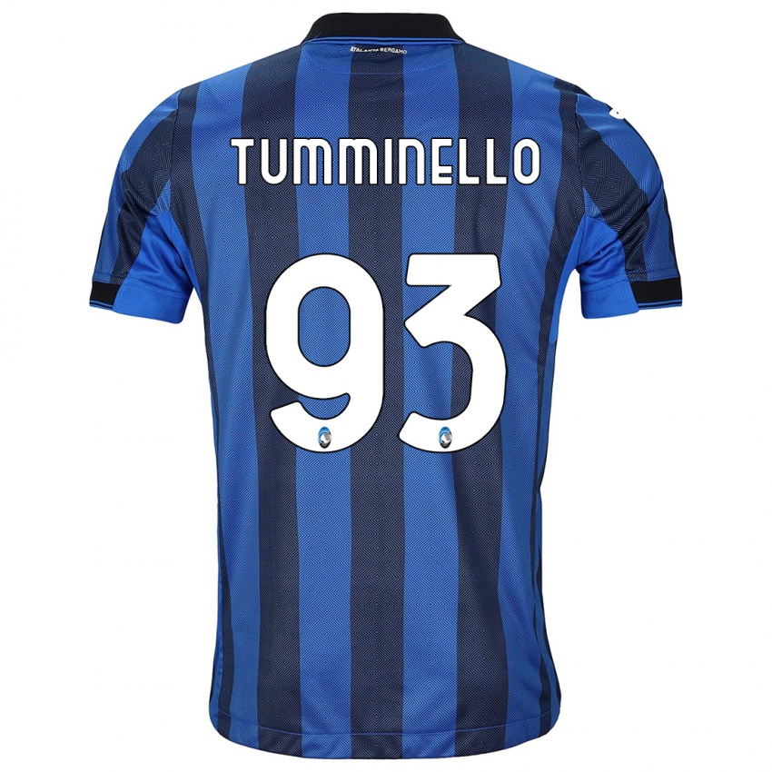 Homme Maillot Marco Tumminello #93 Noir Bleu Tenues Domicile 2023/24 T-Shirt Belgique