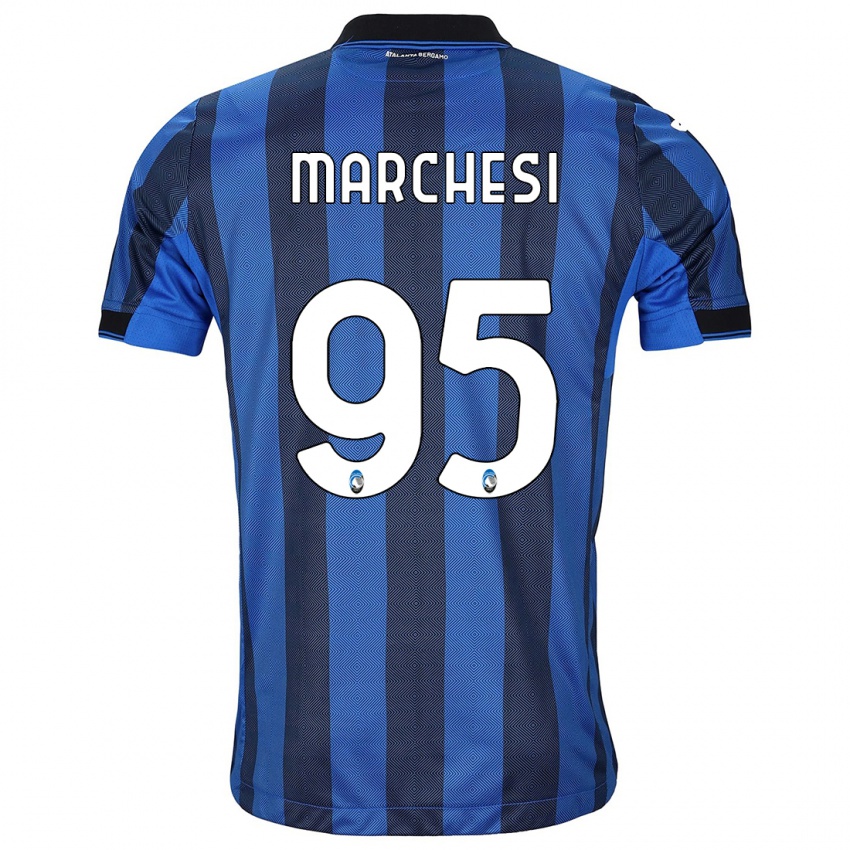 Homme Maillot Silvia Marchesi #95 Noir Bleu Tenues Domicile 2023/24 T-Shirt Belgique