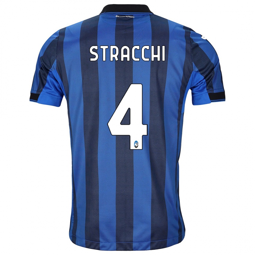 Herren Daniela Stracchi #4 Schwarz Blau Heimtrikot Trikot 2023/24 T-Shirt Belgien