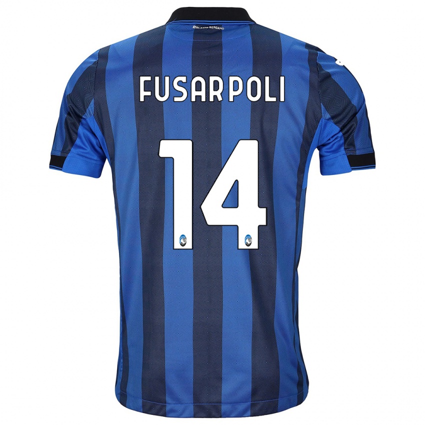 Heren Giulia Fusar Poli #14 Zwart Blauw Thuisshirt Thuistenue 2023/24 T-Shirt België