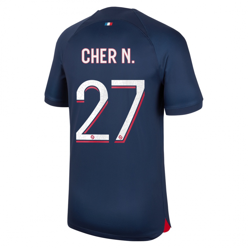 Herren Cher Ndour #27 Blau Rot Heimtrikot Trikot 2023/24 T-Shirt Belgien