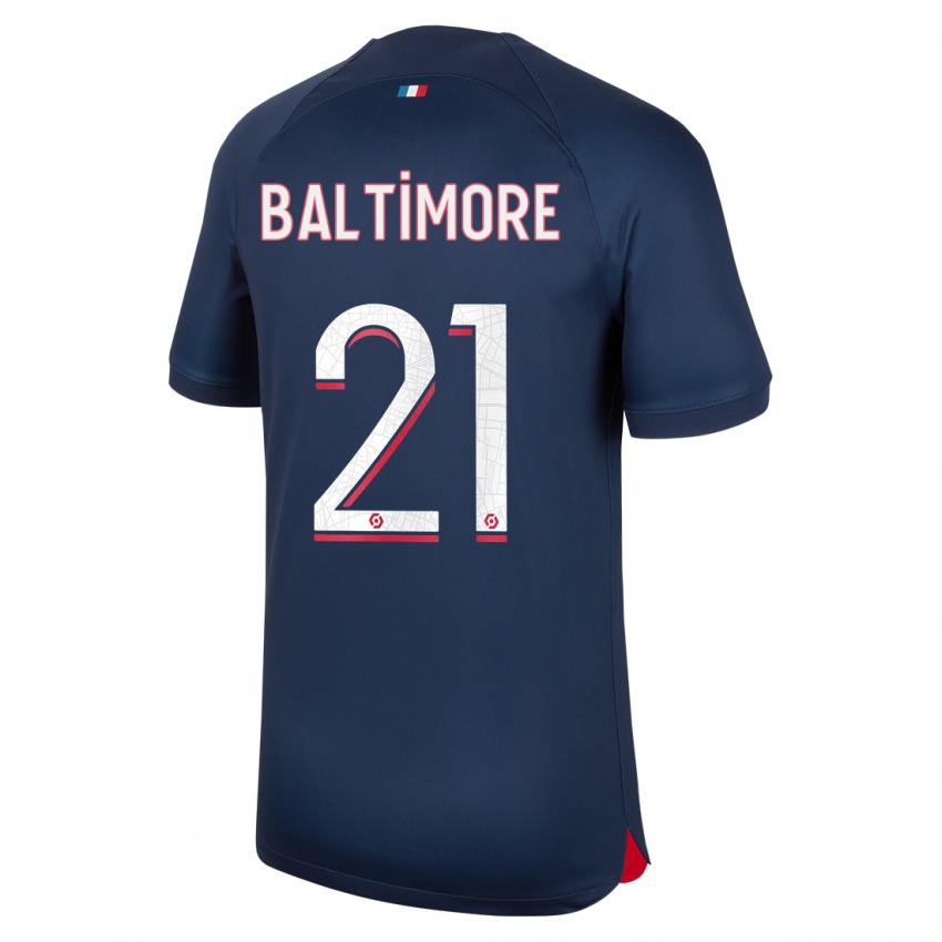 Homme Maillot Sandy Baltimore #21 Bleu Rouge Tenues Domicile 2023/24 T-Shirt Belgique
