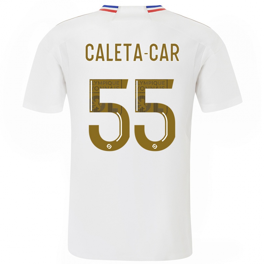 Homme Maillot Duje Caleta-Car #55 Blanc Tenues Domicile 2023/24 T-Shirt Belgique