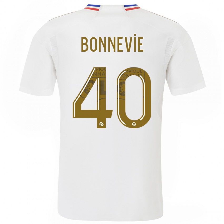 Heren Kayne Bonnevie #40 Wit Thuisshirt Thuistenue 2023/24 T-Shirt België