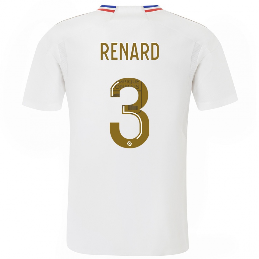 Herren Wendie Renard #3 Weiß Heimtrikot Trikot 2023/24 T-Shirt Belgien