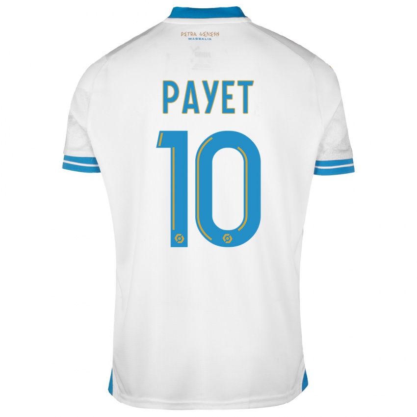 Homme Maillot Dimitri Payet #10 Blanc Tenues Domicile 2023/24 T-Shirt Belgique