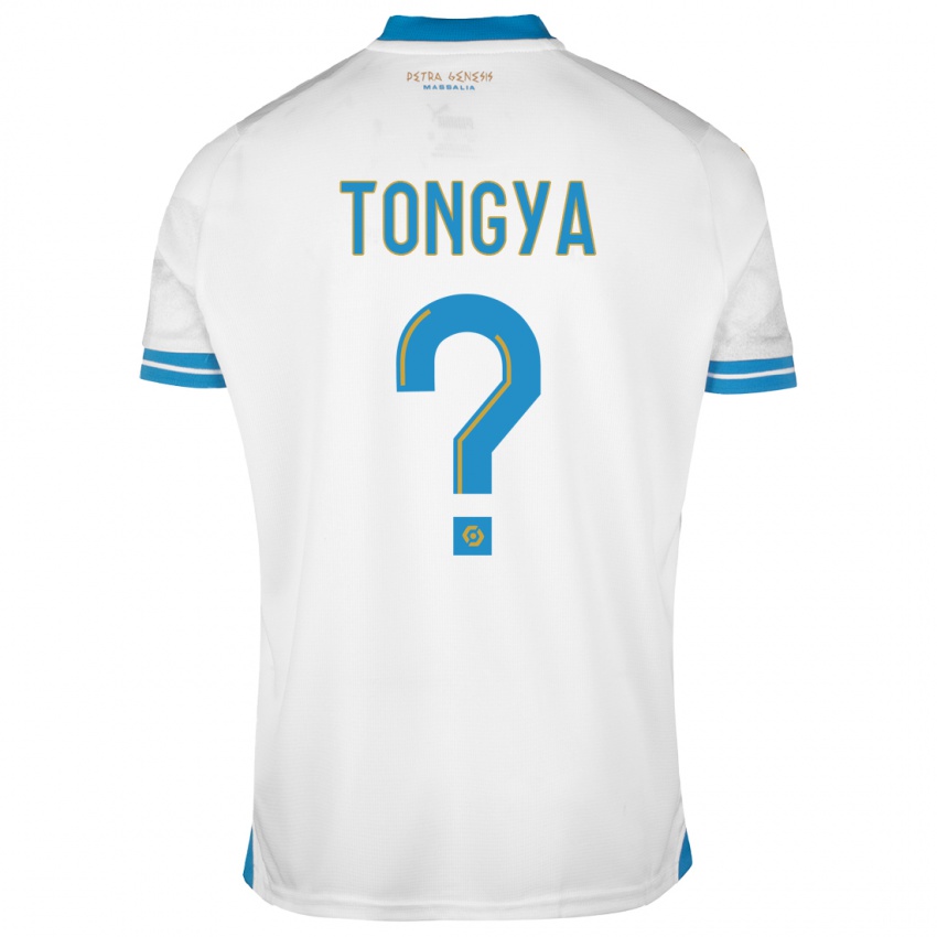 Homme Maillot Franco Tongya #0 Blanc Tenues Domicile 2023/24 T-Shirt Belgique