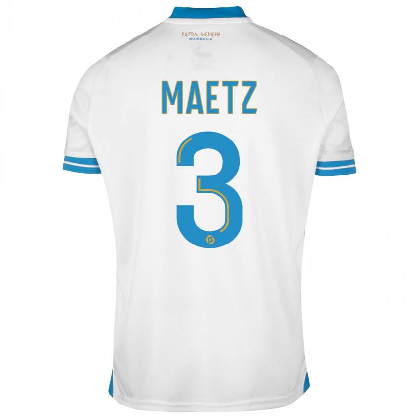 Homme Maillot Agathe Maetz #3 Blanc Tenues Domicile 2023/24 T-Shirt Belgique
