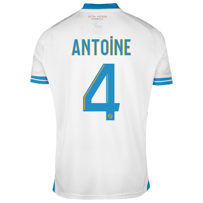 Herren Maud Antoine #4 Weiß Heimtrikot Trikot 2023/24 T-Shirt Belgien