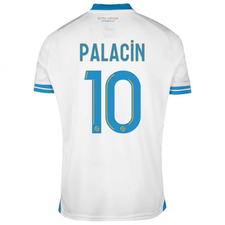 Homme Maillot Sara Palacin #10 Blanc Tenues Domicile 2023/24 T-Shirt Belgique