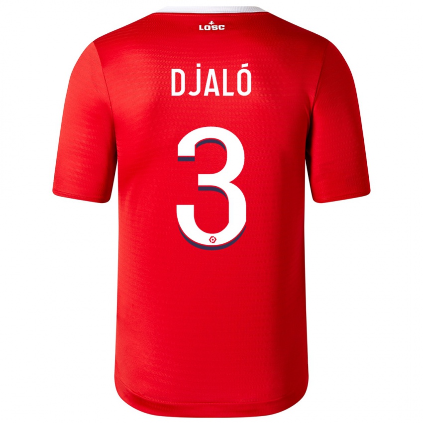 Herren Tiago Djalo #3 Rot Heimtrikot Trikot 2023/24 T-Shirt Belgien