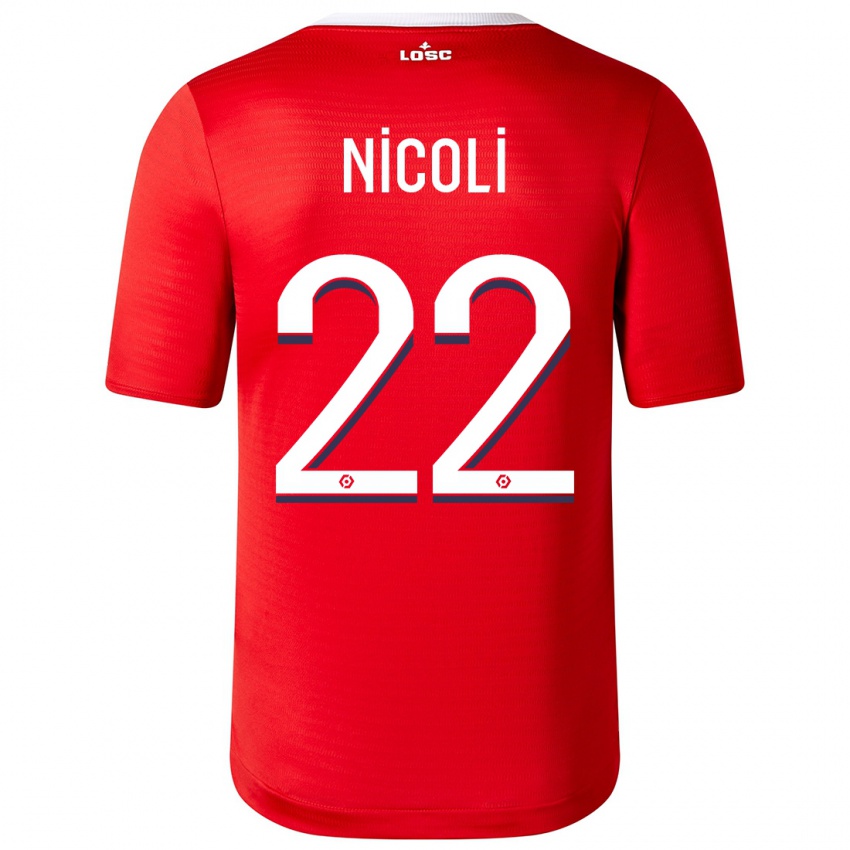 Herren Morgane Nicoli #22 Rot Heimtrikot Trikot 2023/24 T-Shirt Belgien