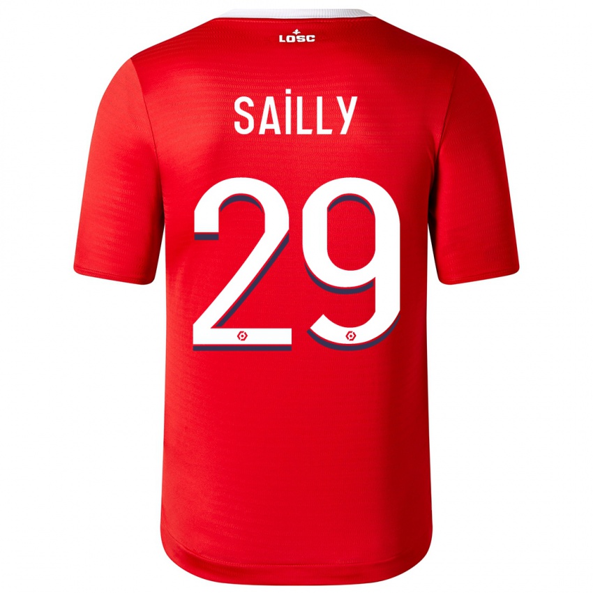 Homme Maillot Charlotte Sailly #29 Rouge Tenues Domicile 2023/24 T-Shirt Belgique