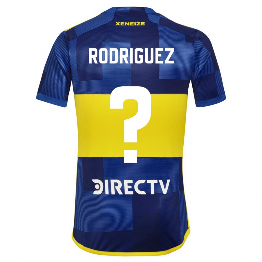 Homme Maillot Roman Rodriguez #0 Bleu Foncé Jaune Tenues Domicile 2023/24 T-Shirt Belgique