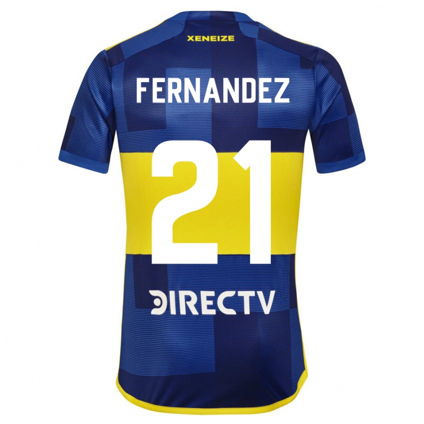 Herren Ezequiel Fernandez #21 Dunkelblau Gelb Heimtrikot Trikot 2023/24 T-Shirt Belgien