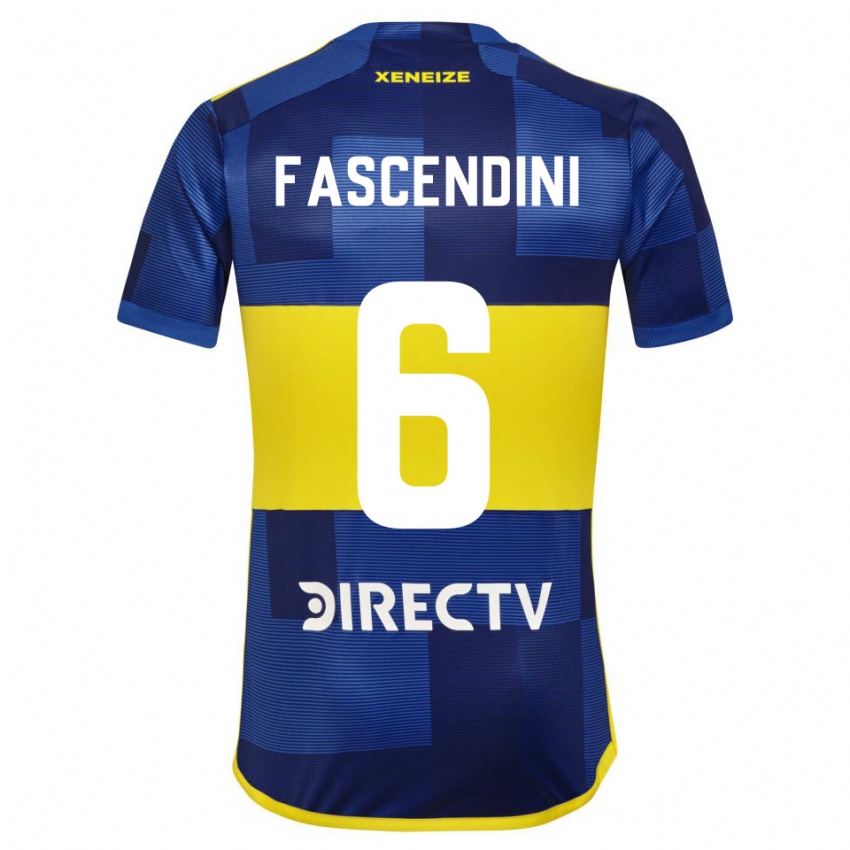 Heren Valentin Fascendini #6 Donkerblauw Geel Thuisshirt Thuistenue 2023/24 T-Shirt België