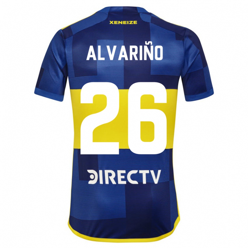 Herren Alexis Alvariño #26 Dunkelblau Gelb Heimtrikot Trikot 2023/24 T-Shirt Belgien