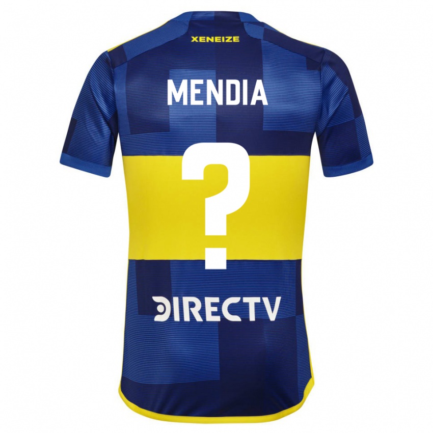 Homme Maillot Mateo Mendia #0 Bleu Foncé Jaune Tenues Domicile 2023/24 T-Shirt Belgique