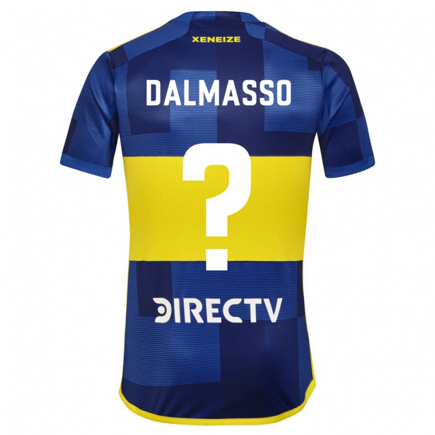 Homme Maillot Santiago Dalmasso #0 Bleu Foncé Jaune Tenues Domicile 2023/24 T-Shirt Belgique