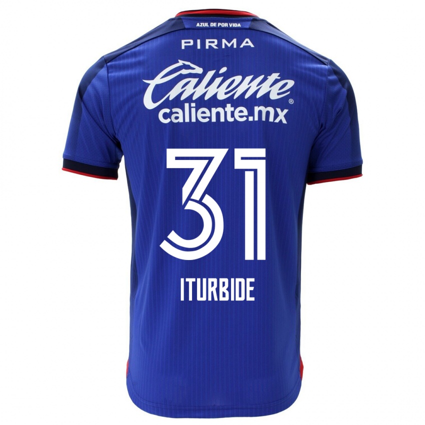Homme Maillot Luis Iturbide #31 Bleu Tenues Domicile 2023/24 T-Shirt Belgique