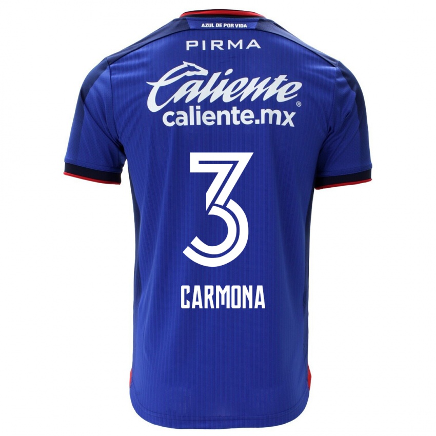 Herren Edith Carmona #3 Blau Heimtrikot Trikot 2023/24 T-Shirt Belgien