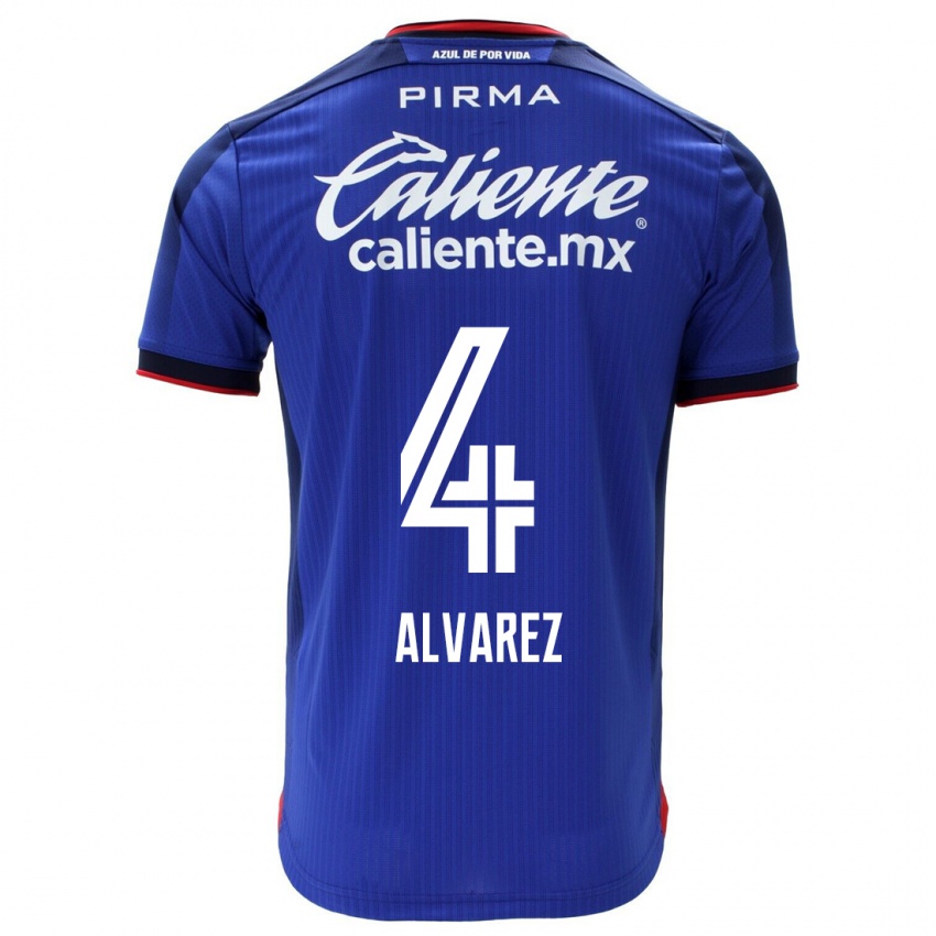 Heren Gabriela Alvarez #4 Blauw Thuisshirt Thuistenue 2023/24 T-Shirt België