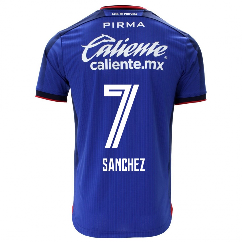 Heren Andrea Sanchez #7 Blauw Thuisshirt Thuistenue 2023/24 T-Shirt België