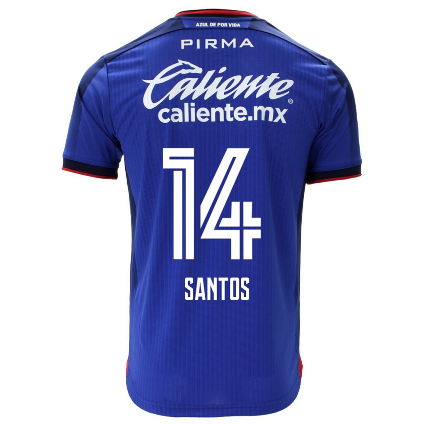 Heren Eleisa Santos #14 Blauw Thuisshirt Thuistenue 2023/24 T-Shirt België