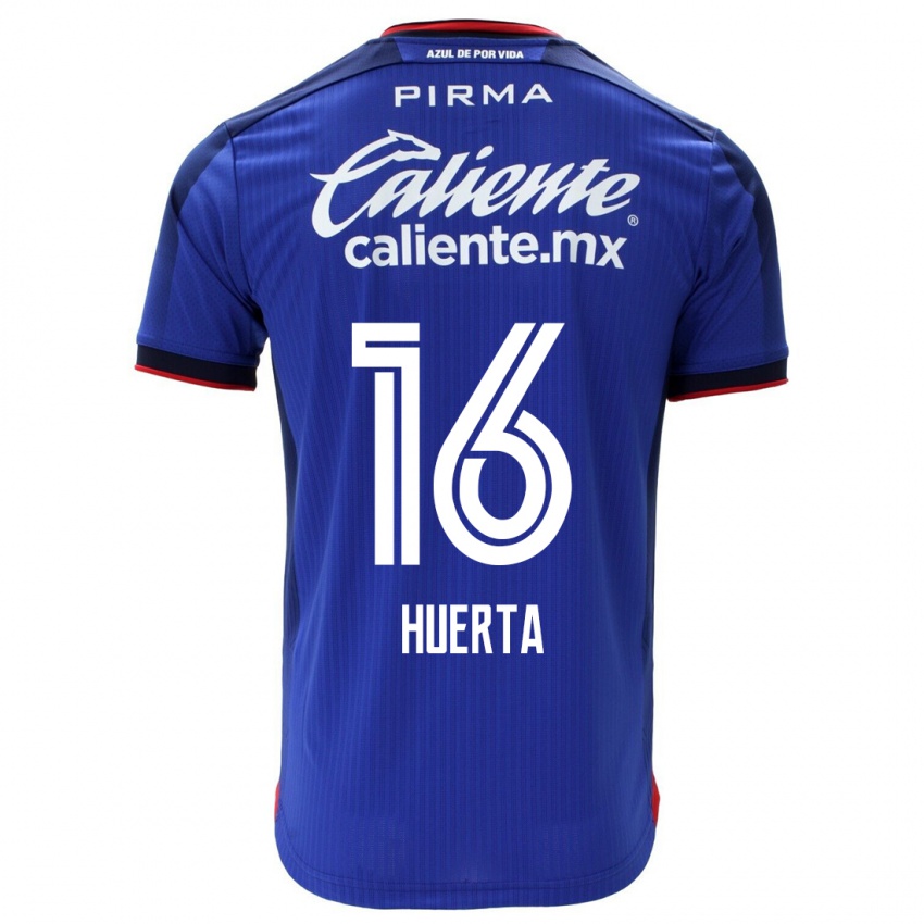 Heren Ana Gabriela Huerta #16 Blauw Thuisshirt Thuistenue 2023/24 T-Shirt België