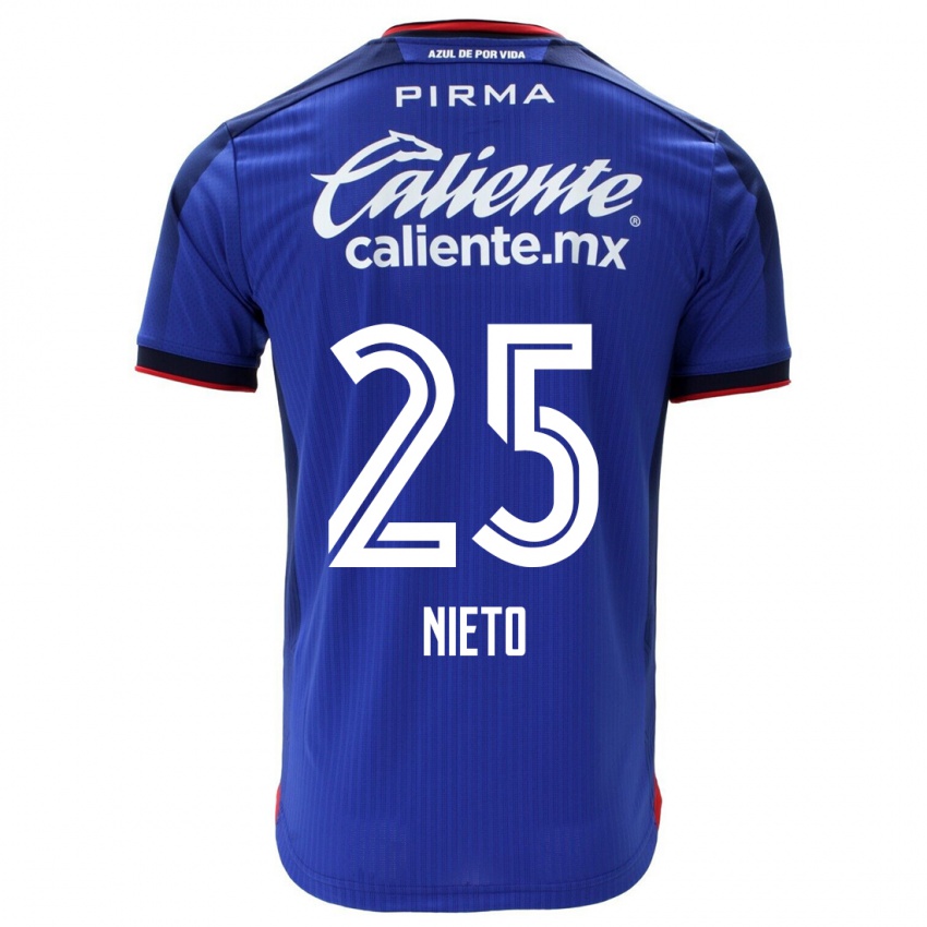 Heren Natsidieli Nieto #25 Blauw Thuisshirt Thuistenue 2023/24 T-Shirt België