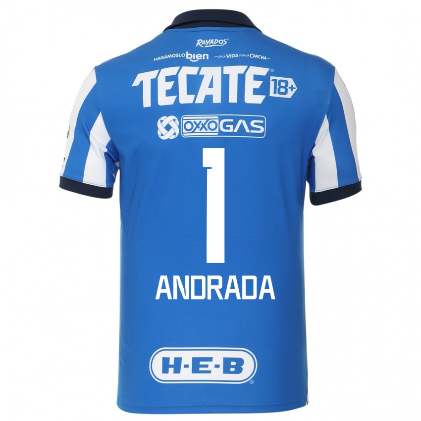 Herren Esteban Andrada #1 Blau Weiss Heimtrikot Trikot 2023/24 T-Shirt Belgien