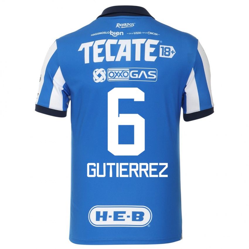 Herren Edson Gutierrez #6 Blau Weiss Heimtrikot Trikot 2023/24 T-Shirt Belgien