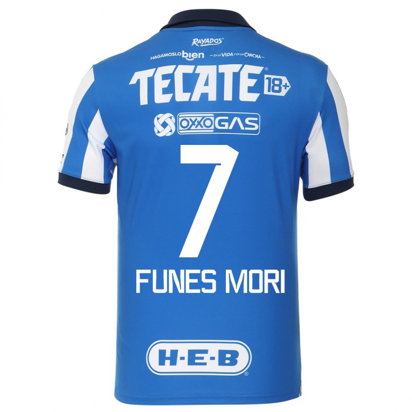 Herren Rogelio Funes Mori #7 Blau Weiss Heimtrikot Trikot 2023/24 T-Shirt Belgien