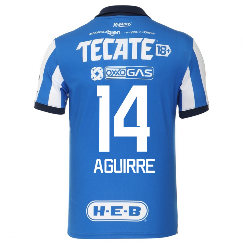 Heren Erick Aguirre #14 Blauw Wit Thuisshirt Thuistenue 2023/24 T-Shirt België