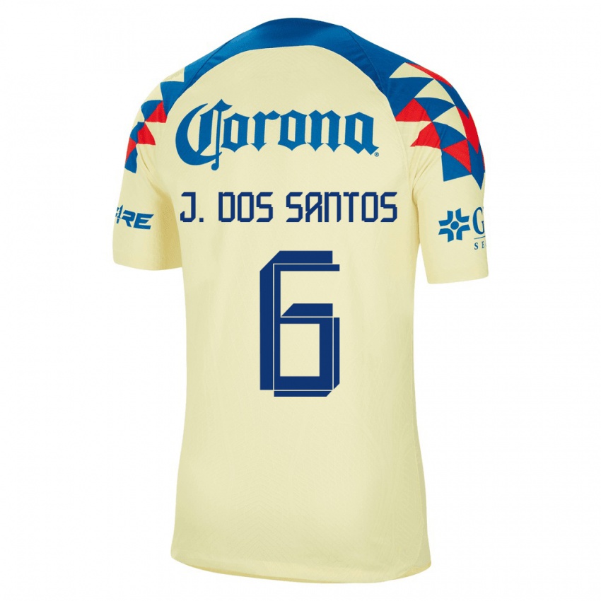 Herren Jonathan Dos Santos #6 Gelb Heimtrikot Trikot 2023/24 T-Shirt Belgien