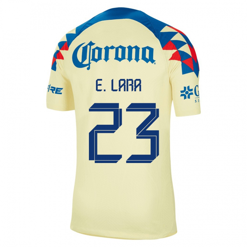 Herren Emilio Lara #23 Gelb Heimtrikot Trikot 2023/24 T-Shirt Belgien