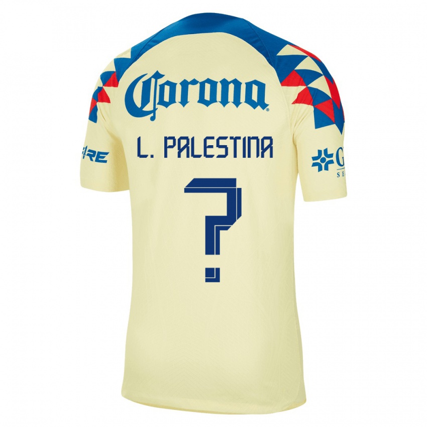 Heren Leonardo Palestina #0 Geel Thuisshirt Thuistenue 2023/24 T-Shirt België