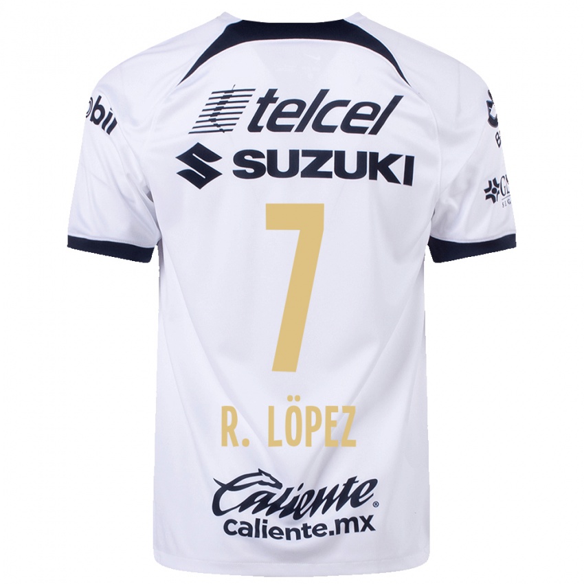 Herren Rodrigo López #7 Weiß Heimtrikot Trikot 2023/24 T-Shirt Belgien