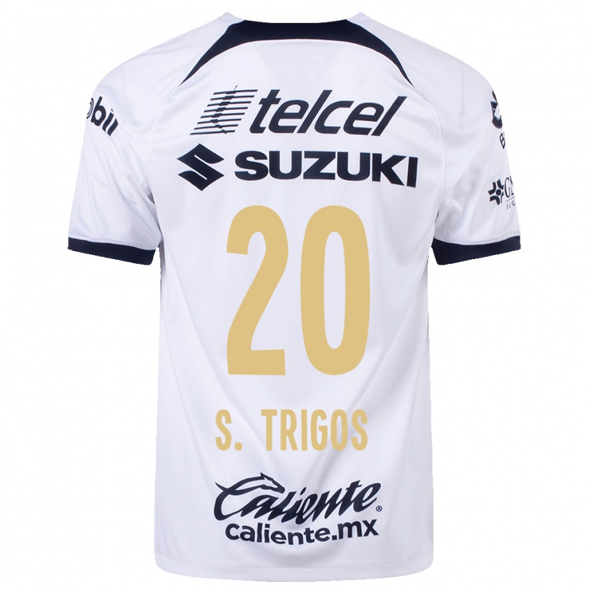 Homme Maillot Santiago Trigos #20 Blanc Tenues Domicile 2023/24 T-Shirt Belgique