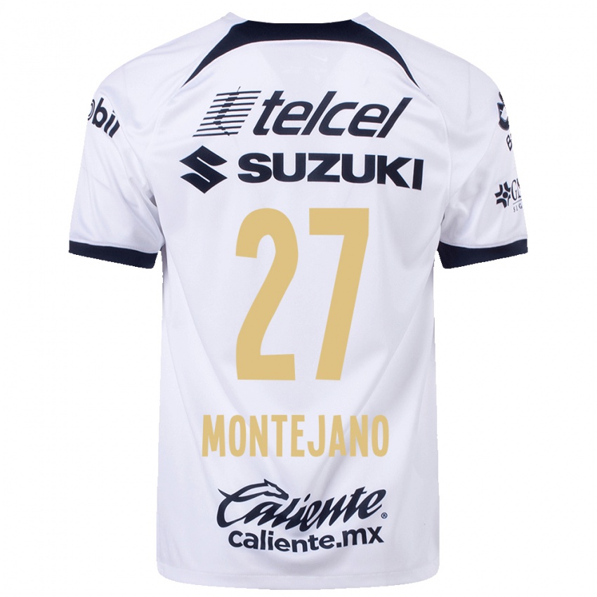 Homme Maillot Emanuel Montejano #27 Blanc Tenues Domicile 2023/24 T-Shirt Belgique