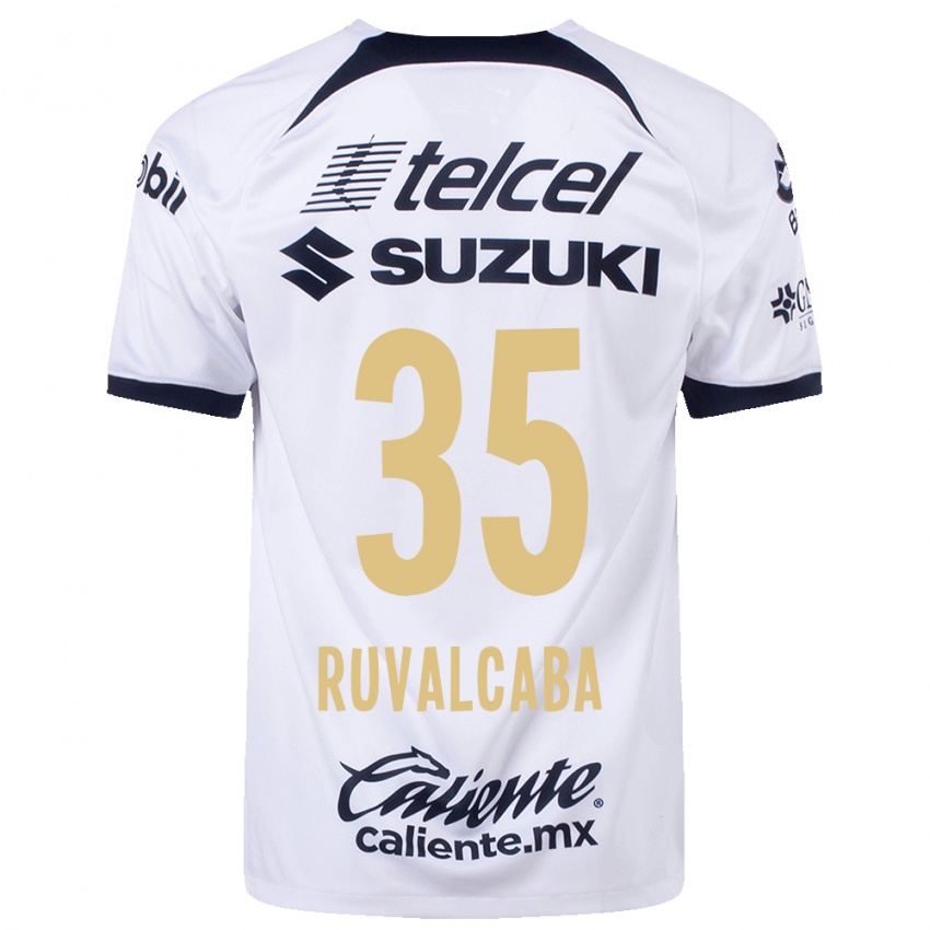 Homme Maillot Jorge Ruvalcaba #35 Blanc Tenues Domicile 2023/24 T-Shirt Belgique