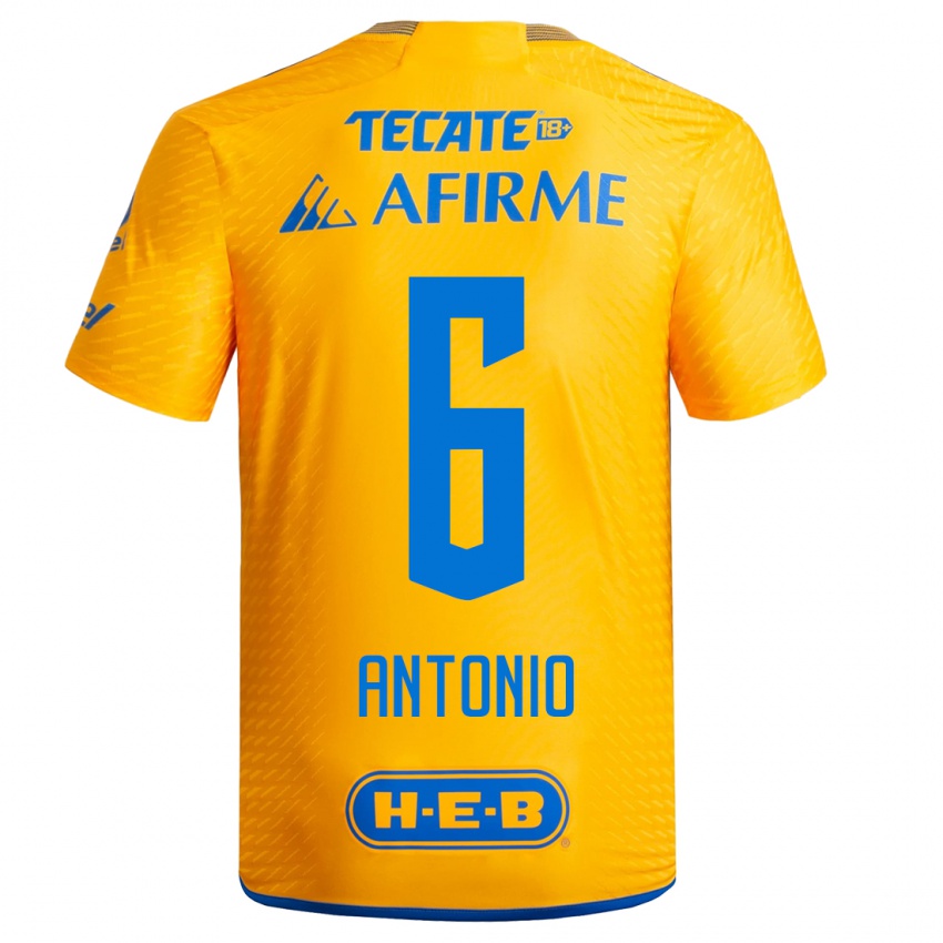 Herren Nancy Antonio #6 Gelb Heimtrikot Trikot 2023/24 T-Shirt Belgien