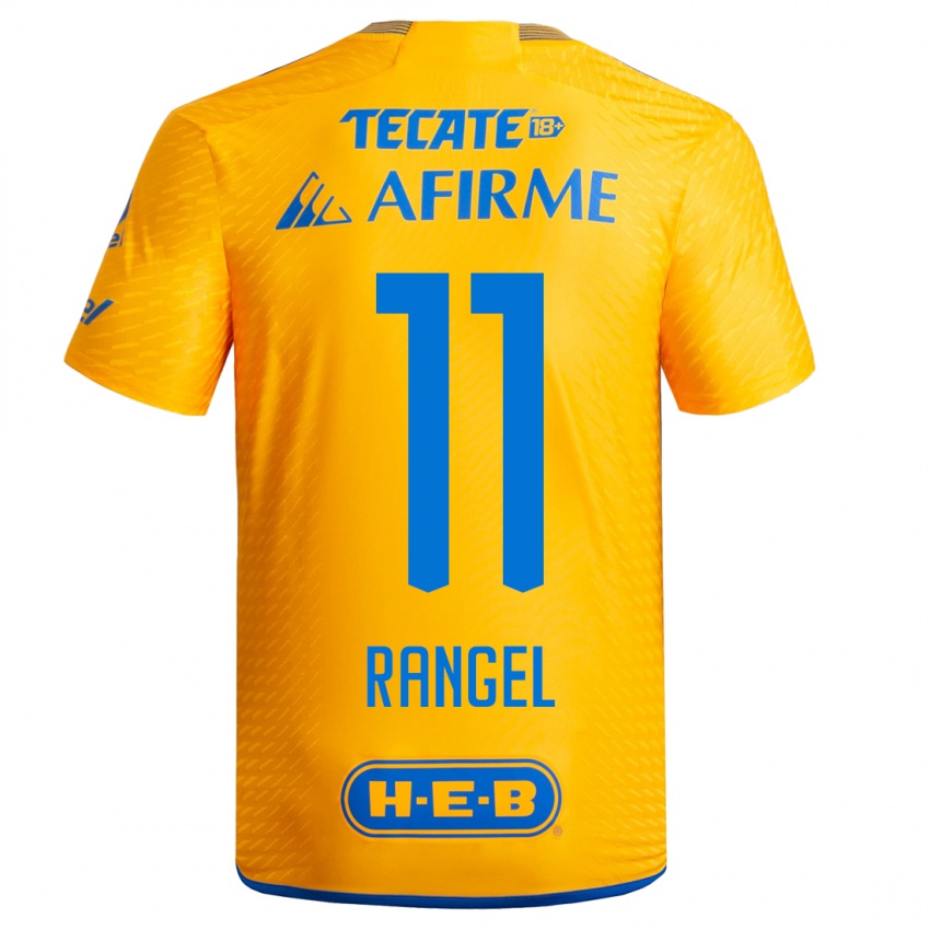 Herren Nayeli Rangel #11 Gelb Heimtrikot Trikot 2023/24 T-Shirt Belgien