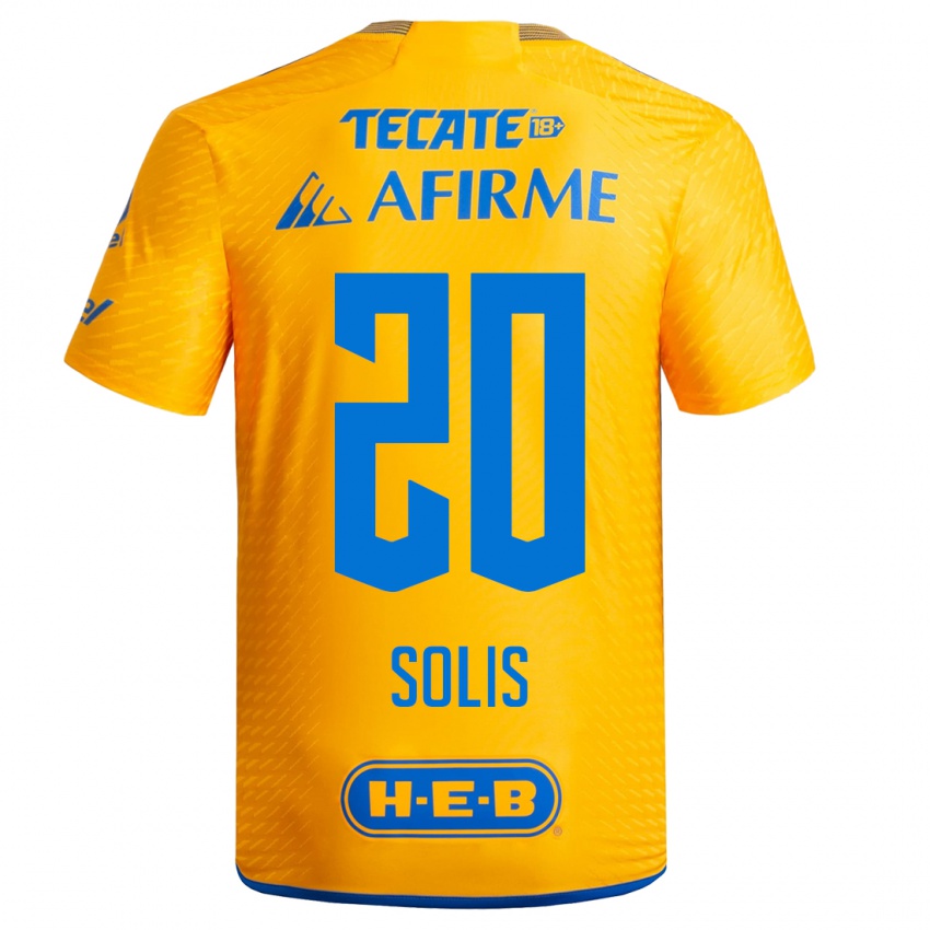 Heren Ofelia Solis #20 Geel Thuisshirt Thuistenue 2023/24 T-Shirt België