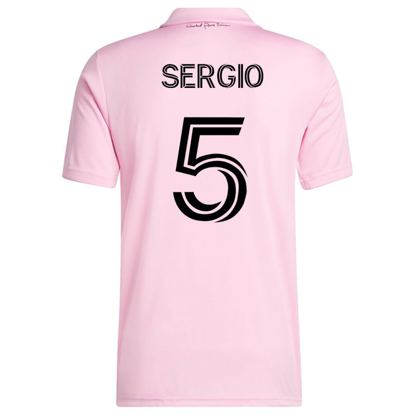 Herren Sergio Busquets #5 Rosa Heimtrikot Trikot 2023/24 T-Shirt Belgien
