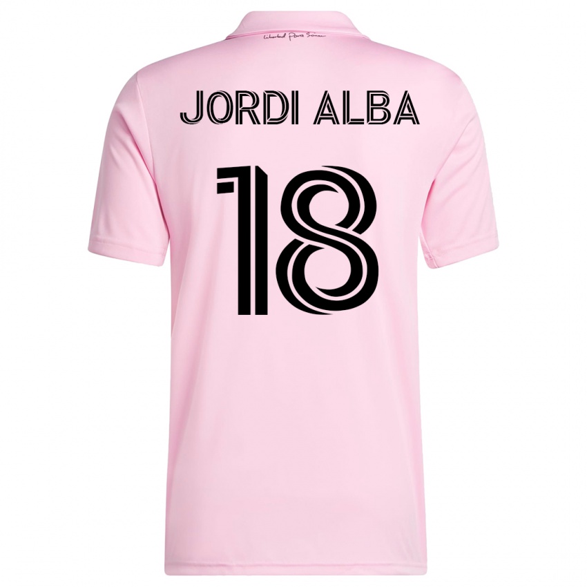 Herren Jordi Alba #18 Rosa Heimtrikot Trikot 2023/24 T-Shirt Belgien