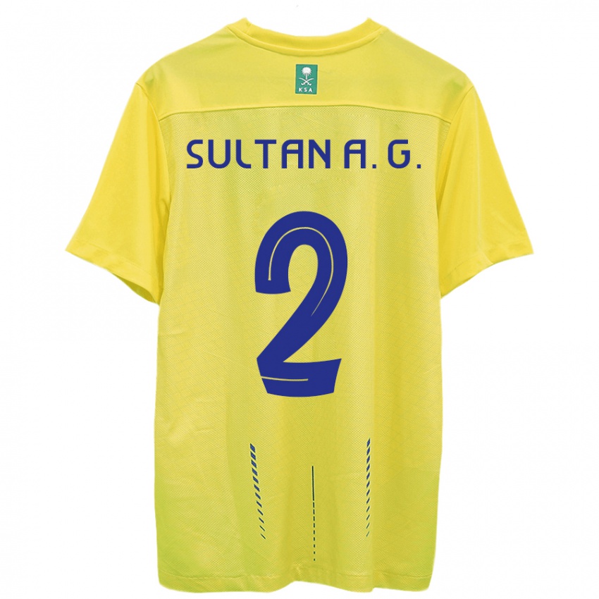 Herren Sultan Al-Ghannam #2 Gelb Heimtrikot Trikot 2023/24 T-Shirt Belgien