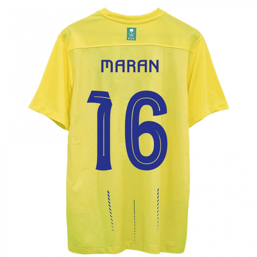 Herren Mohammed Maran #16 Gelb Heimtrikot Trikot 2023/24 T-Shirt Belgien